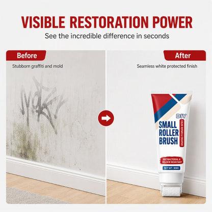 🏠🖌️ Roll & Restore™ Waterproof Wall Touch-Up Paste – Built-In Mini Roller for Easy DIY Repairs