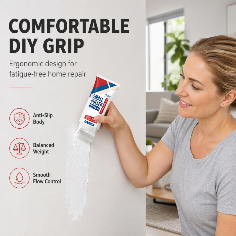 🏠🖌️ Roll & Restore™ Waterproof Wall Touch-Up Paste – Built-In Mini Roller for Easy DIY Repairs