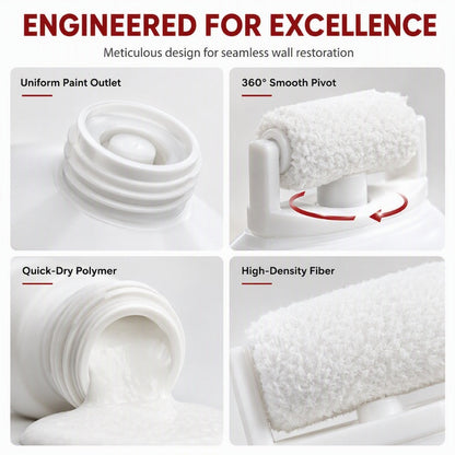 🏠🖌️ Roll & Restore™ Waterproof Wall Touch-Up Paste – Built-In Mini Roller for Easy DIY Repairs