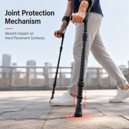 🩼 50% OFF! ✨ Folding Forearm Crutches – Shock-Absorbing Spring System, Reinforced Aluminum Shaft & Slip-Resistant Rubber Feet – Comfortable Mobility Aid for Fracture Rehabilitation 🦵