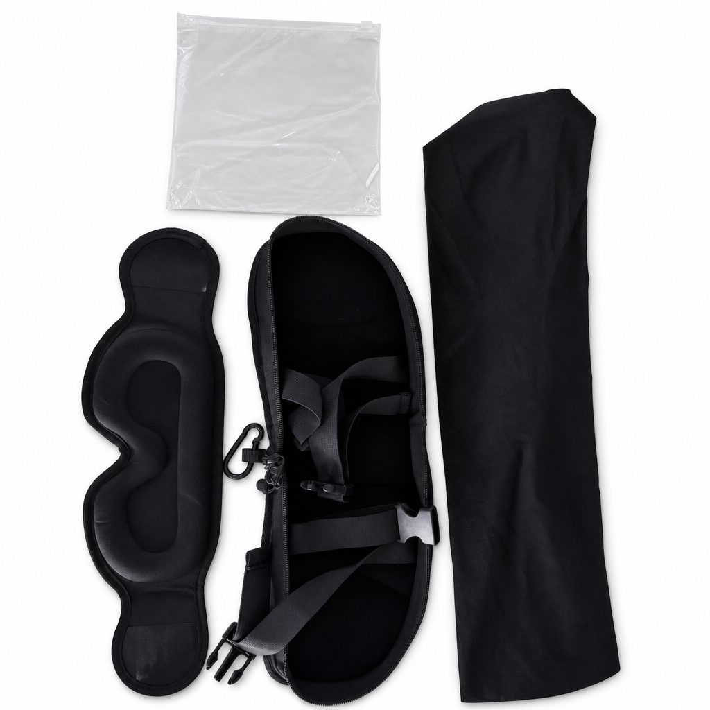 ✈️😴 2-in-1 Travel Comfort Set – Memory Foam Neck Support Pillow & 3D Blackout Sleep Mask