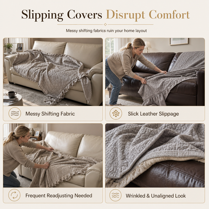🛋️✨ European Jacquard Sofa Protector – Non-Slip All-Season Couch Cover for an Instant Living Room Refresh