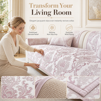 🛋️✨ European Jacquard Sofa Protector – Non-Slip All-Season Couch Cover for an Instant Living Room Refresh