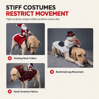 🎅🐶 Santa’s Little Christmas Ride Dog Costume – Funny Adjustable Holiday Outfit for Festive Photos & Parties