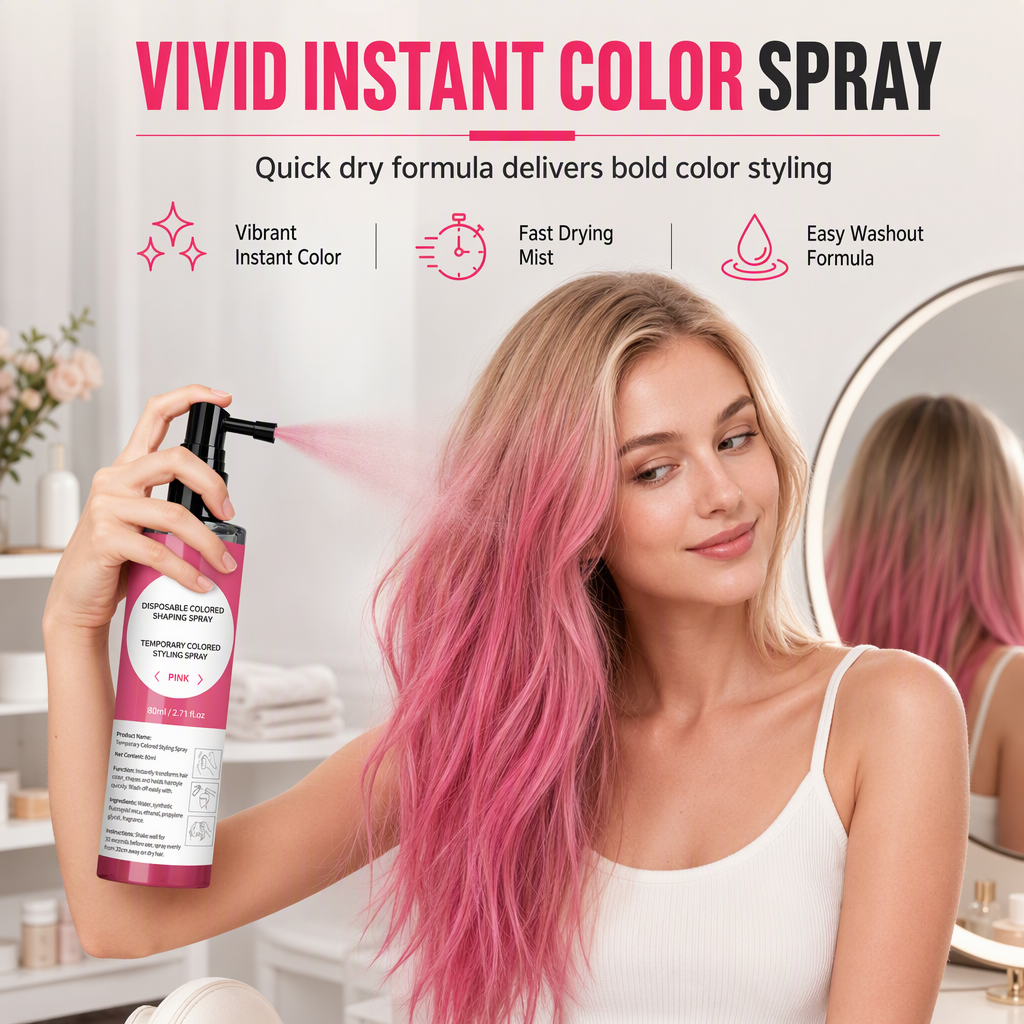 💇 Save 70%! 🌈 Temporary Hair Color Spray – Vivid colour & 5s dry ✨