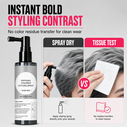 💇 Save 70%! 🌈 Temporary Hair Color Spray – Vivid colour & 5s dry ✨