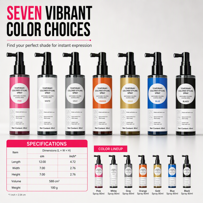 💇 Save 70%! 🌈 Temporary Hair Color Spray – Vivid colour & 5s dry ✨