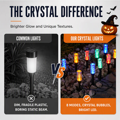 ✨🌿 Crystal Bubble Solar Garden Lights – 10–40 LED Glowing Stakes for Magical Pathways & Yards