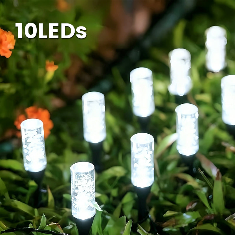 ✨🌿 Crystal Bubble Solar Garden Lights – 10–40 LED Glowing Stakes for Magical Pathways & Yards