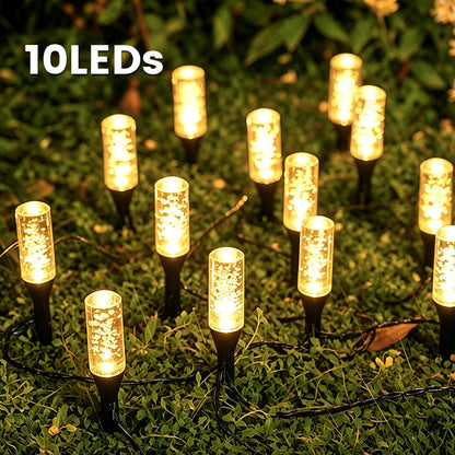 ✨🌿 Crystal Bubble Solar Garden Lights – 10–40 LED Glowing Stakes for Magical Pathways & Yards