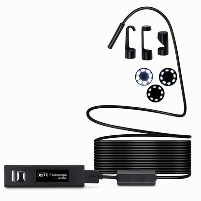 Wireless HD Endoscope WiFi Inspection Borescope for Android and iOS Phones Industrial Pipeline and Automotive Engine Inspection
