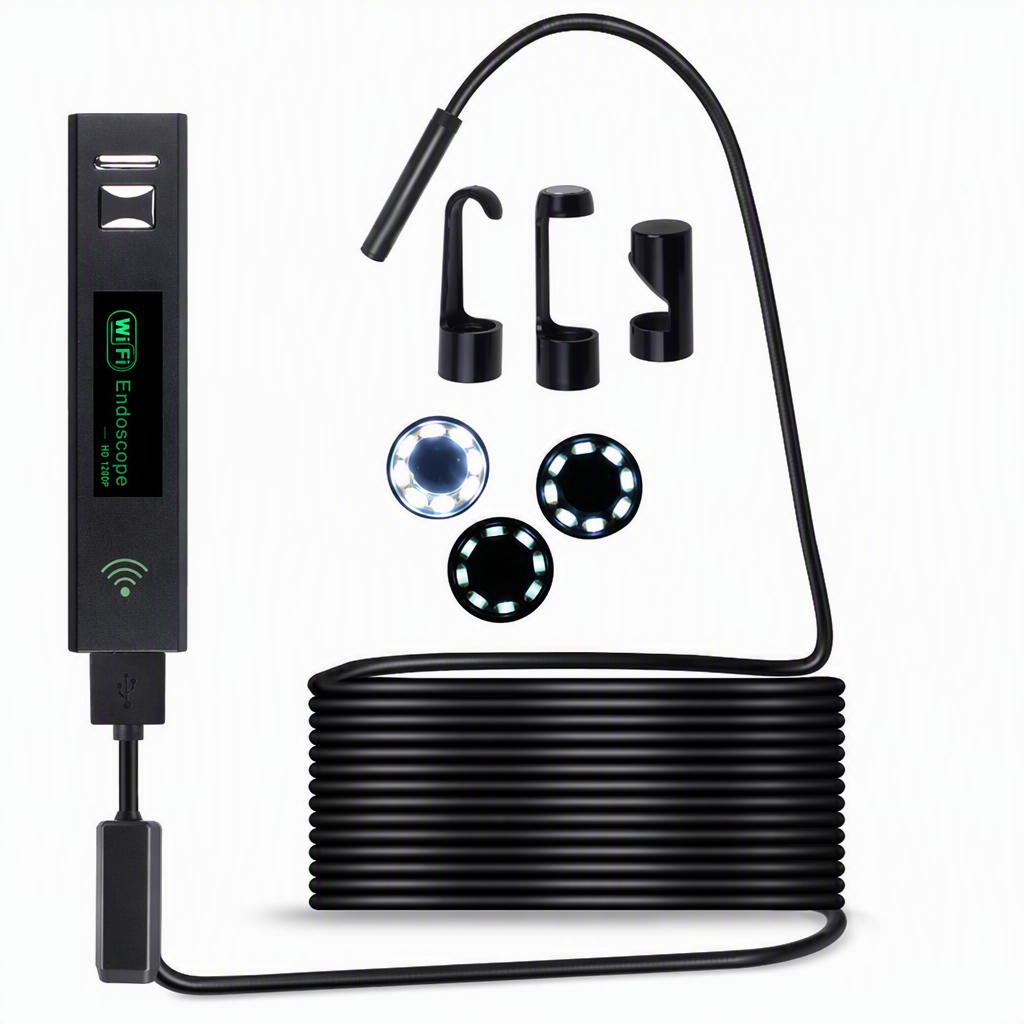 Wireless HD Endoscope WiFi Inspection Borescope for Android and iOS Phones Industrial Pipeline and Automotive Engine Inspection