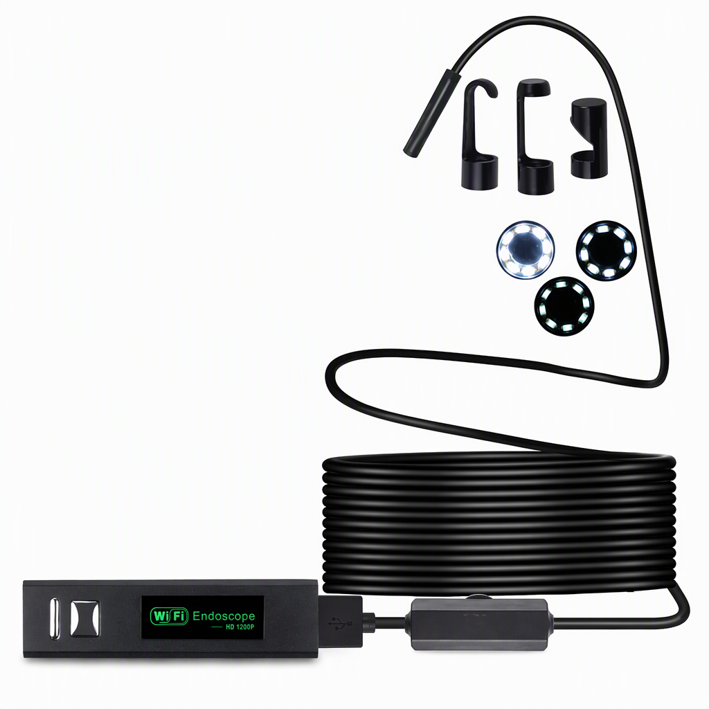 Wireless HD Endoscope WiFi Inspection Borescope for Android and iOS Phones Industrial Pipeline and Automotive Engine Inspection