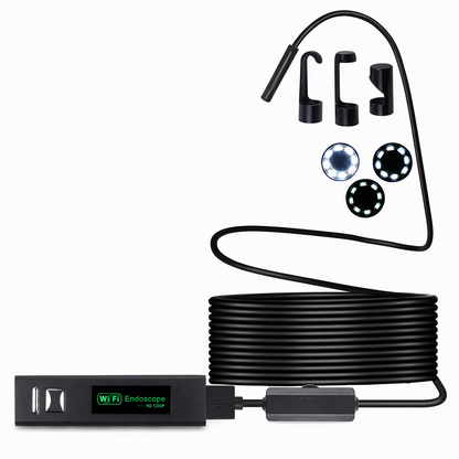Wireless HD Endoscope WiFi Inspection Borescope for Android and iOS Phones Industrial Pipeline and Automotive Engine Inspection