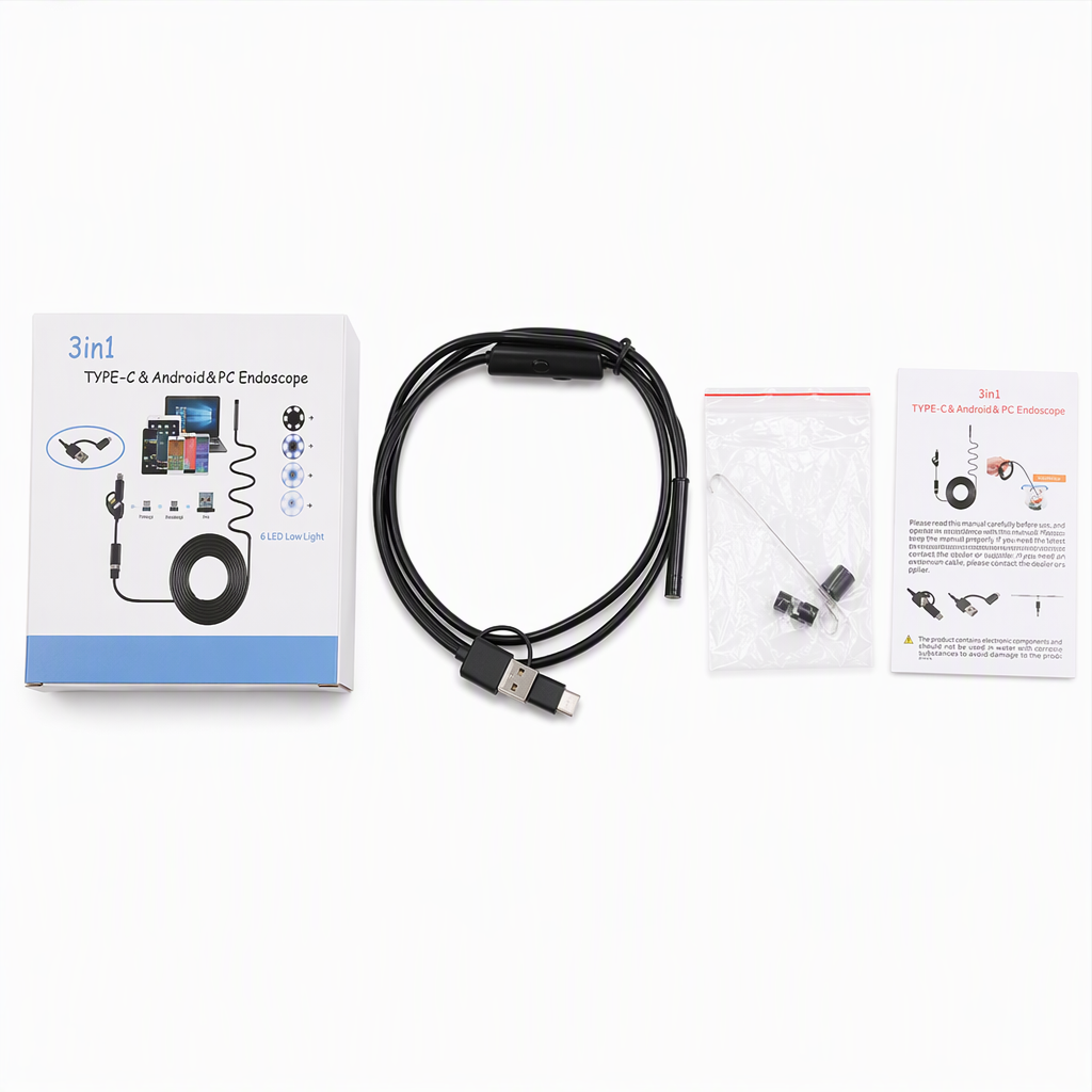 Wireless HD Endoscope WiFi Inspection Borescope for Android and iOS Phones Industrial Pipeline and Automotive Engine Inspection