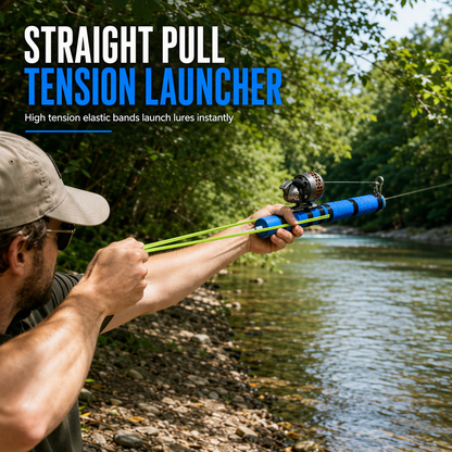 🎣🚀 LongCast Pro™ Bait Launcher Fishing Set – Precision Slingshot Casting Rod with Spinning Reel