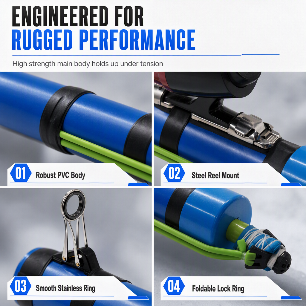 🎣🚀 LongCast Pro™ Bait Launcher Fishing Set – Precision Slingshot Casting Rod with Spinning Reel