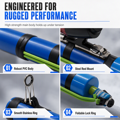 🎣🚀 LongCast Pro™ Bait Launcher Fishing Set – Precision Slingshot Casting Rod with Spinning Reel
