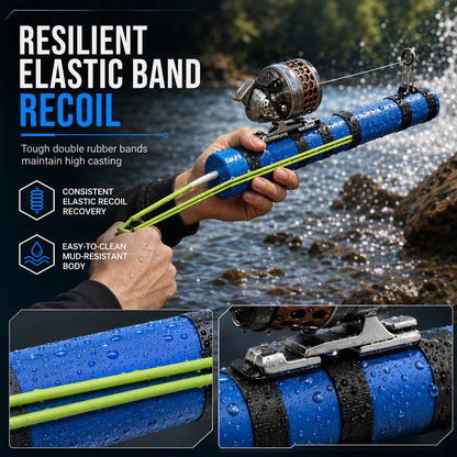 🎣🚀 LongCast Pro™ Bait Launcher Fishing Set – Precision Slingshot Casting Rod with Spinning Reel