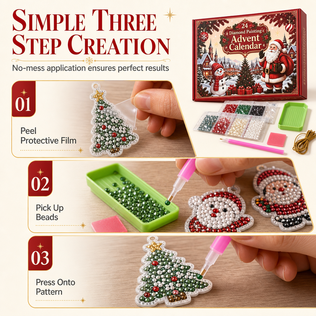 🎄💎 24 Days of Christmas Sparkle – DIY Ornament Craft Collection for a Magical Holiday Countdown📅