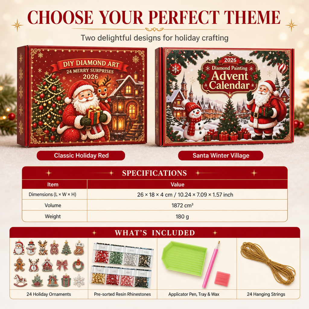🎄💎 24 Days of Christmas Sparkle – DIY Ornament Craft Collection for a Magical Holiday Countdown📅