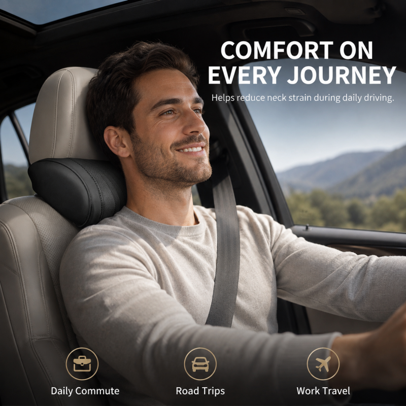🔥 2026 NEW: 70% OFF – Ergonomic Car Headrest – Memory Foam – Adjustable – Fits Most Cars – For Comfortable Car Rides 🚗💤✨