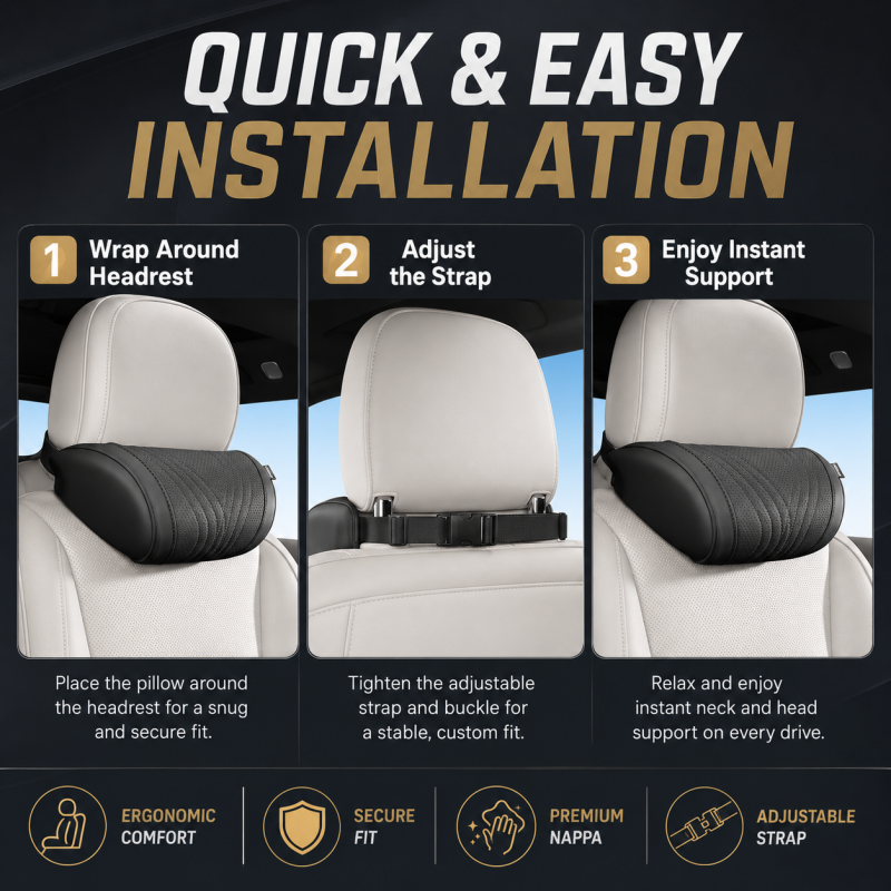 🔥 2026 NEW: 70% OFF – Ergonomic Car Headrest – Memory Foam – Adjustable – Fits Most Cars – For Comfortable Car Rides 🚗💤✨