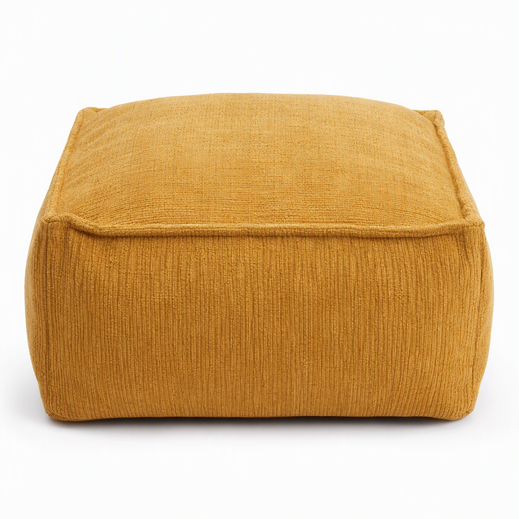 CozySpace Fill-Your-Own Storage Ottoman Cover – Square Pouf Footrest with Wide Zipper, Hidden Blanket & Clothing Storage, 10 Stylish Designs