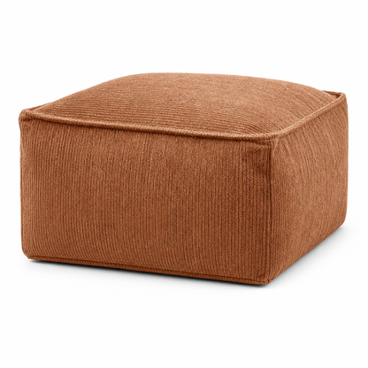 CozySpace Fill-Your-Own Storage Ottoman Cover – Square Pouf Footrest with Wide Zipper, Hidden Blanket & Clothing Storage, 10 Stylish Designs