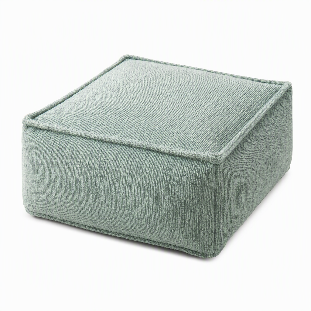 CozySpace Fill-Your-Own Storage Ottoman Cover – Square Pouf Footrest with Wide Zipper, Hidden Blanket & Clothing Storage, 10 Stylish Designs