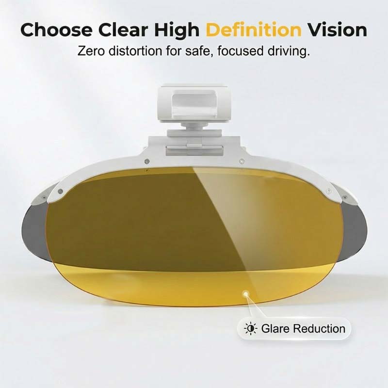 ClearView 2-in-1 Day & Night Anti-Glare Car Visor – 360° Adjustable Dual-Lens Sun Shield, Easy Clip-On Driving Accessory