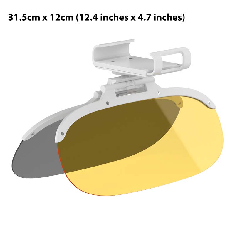 ClearView 2-in-1 Day & Night Anti-Glare Car Visor – 360° Adjustable Dual-Lens Sun Shield, Easy Clip-On Driving Accessory