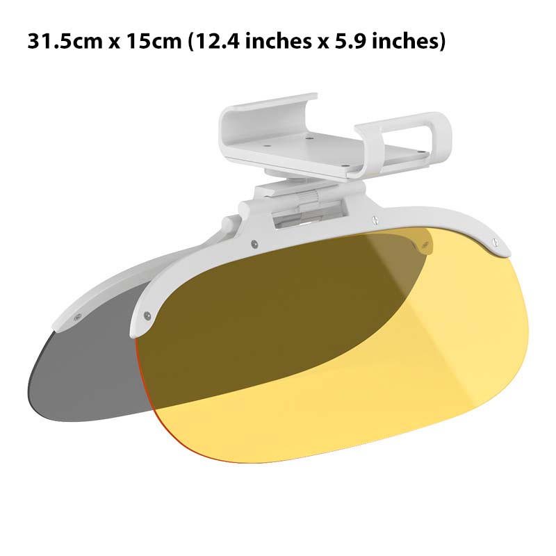 ClearView 2-in-1 Day & Night Anti-Glare Car Visor – 360° Adjustable Dual-Lens Sun Shield, Easy Clip-On Driving Accessory