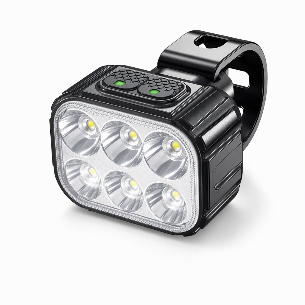 RideBright LED Bike Safety Lights – High-Visibility White Headlight & Red Warning Taillight, Easy-Mount Night Cycling Accessories