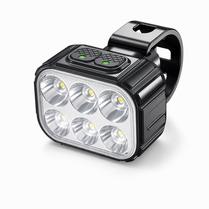 RideBright LED Bike Safety Lights – High-Visibility White Headlight & Red Warning Taillight, Easy-Mount Night Cycling Accessories