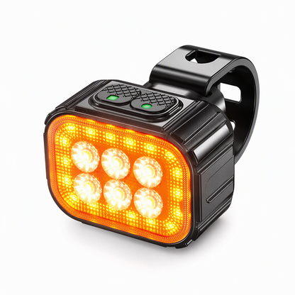 RideBright LED Bike Safety Lights – High-Visibility White Headlight & Red Warning Taillight, Easy-Mount Night Cycling Accessories