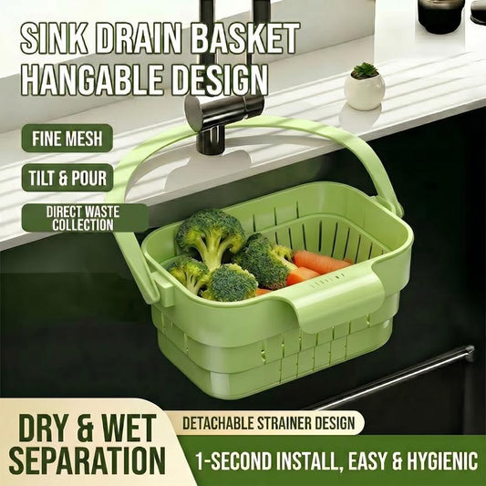 🥦💧Foldable Hanging Kitchen Sink Drain Basket – Keep Your Sink Clean & Clutter-Free