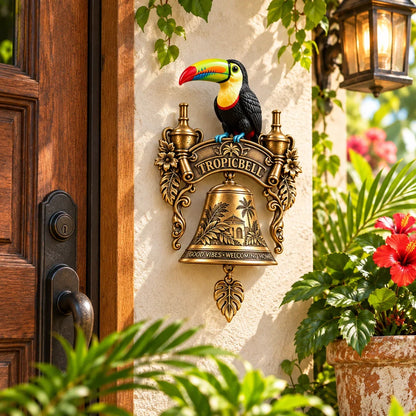 TROPICBELL™ Vintage Toucan Brass Doorbell